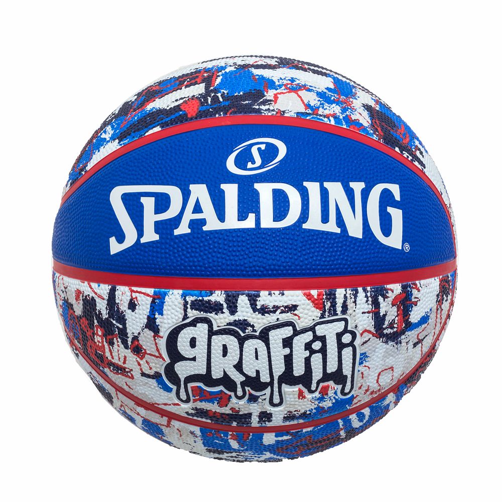 spalding pelota d ebasquet graffiti 84377Z azul rojo (1) Spalding Pelota Básquet Graffiti Talla 7 - Imagen 1